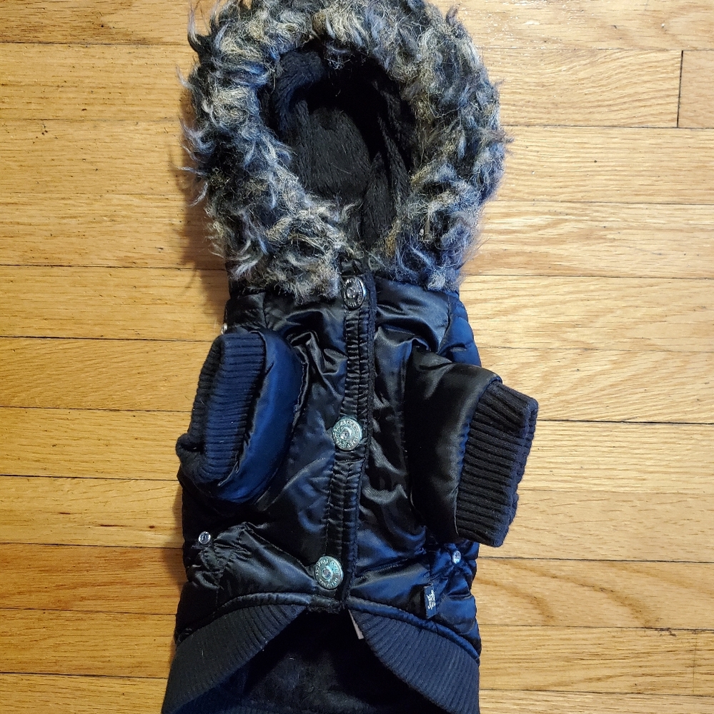 Quilted rhinestone dog jacket